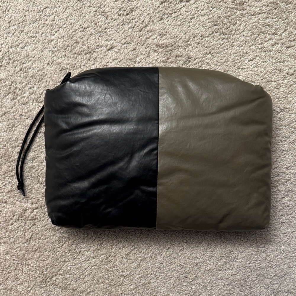 Kassl Black and Olive Women's Pillow Bag Clutch